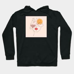 Surreal woman face Hoodie